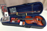 USED/LIKE NEW Pyle 1/2 Size Beginner Violin Starter Kit, Violin Starter Package with Travel Case & Bow, Extra Strings, Digital Tuner, Shoulder Rest & Cleaning Cloth