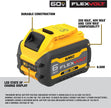 DEWALT DCB606-2 20/60V Max Flexvolt 6.0 Ah Battery Dual Pack