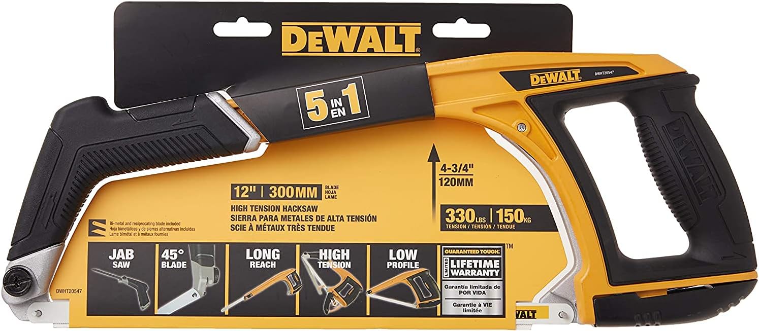 Dewalt DWHT20547L 5-in-1 Hacksaw, 12 Inches