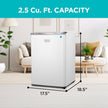 Black+Decker Compact Refrigerator Energy Star Single Door Mini Fridge with Freezer, 2.5 Cubic Ft.