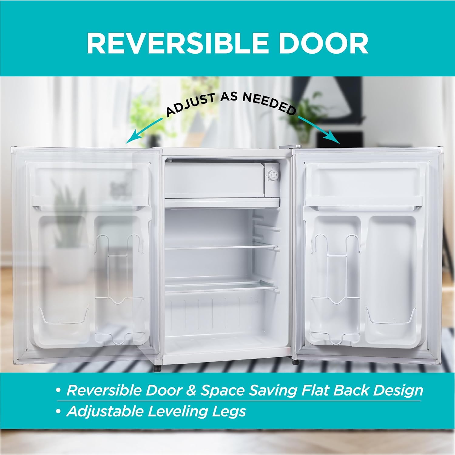 Black+Decker Compact Refrigerator Energy Star Single Door Mini Fridge with Freezer, 2.5 Cubic Ft.