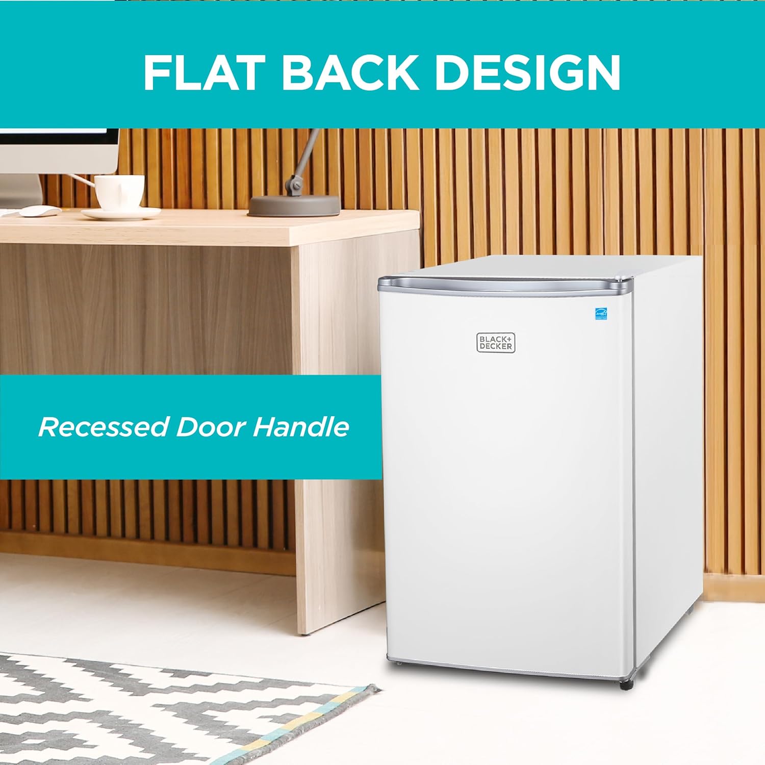 Black+Decker Compact Refrigerator Energy Star Single Door Mini Fridge with Freezer, 2.5 Cubic Ft.