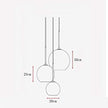 NEW/OPEN BOX H XD Global Set 3-Light Globe Gradient Silver Glass Pendant Light