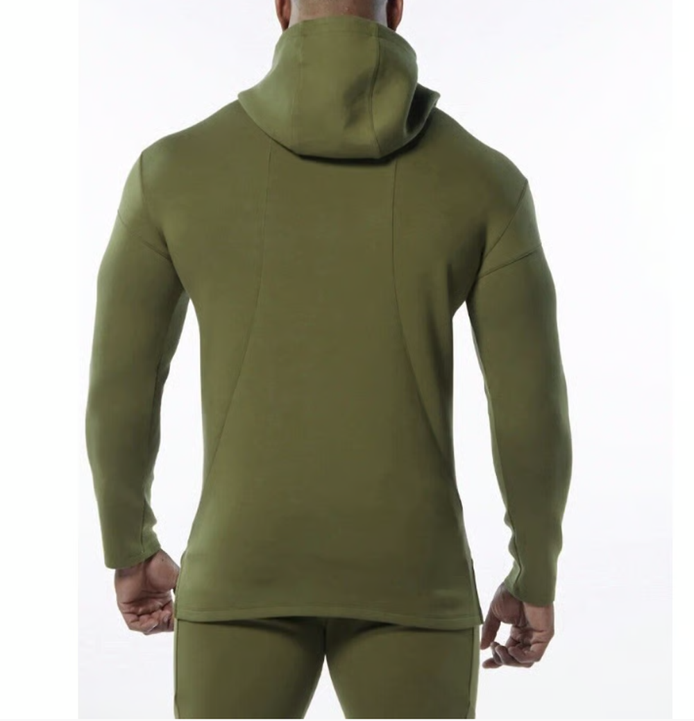New Alphalete Men’s ELMTS Fitted Hoodie - Olive, Size M (265407)