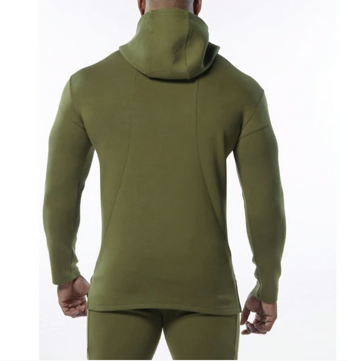 New Alphalete Men’s ELMTS Fitted Hoodie - Olive, Size M (265407)