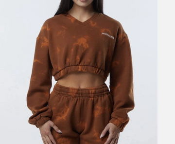 New ALPHALETE Women’s Washed Oversized Sweater- Penny  Size XXL (240407)