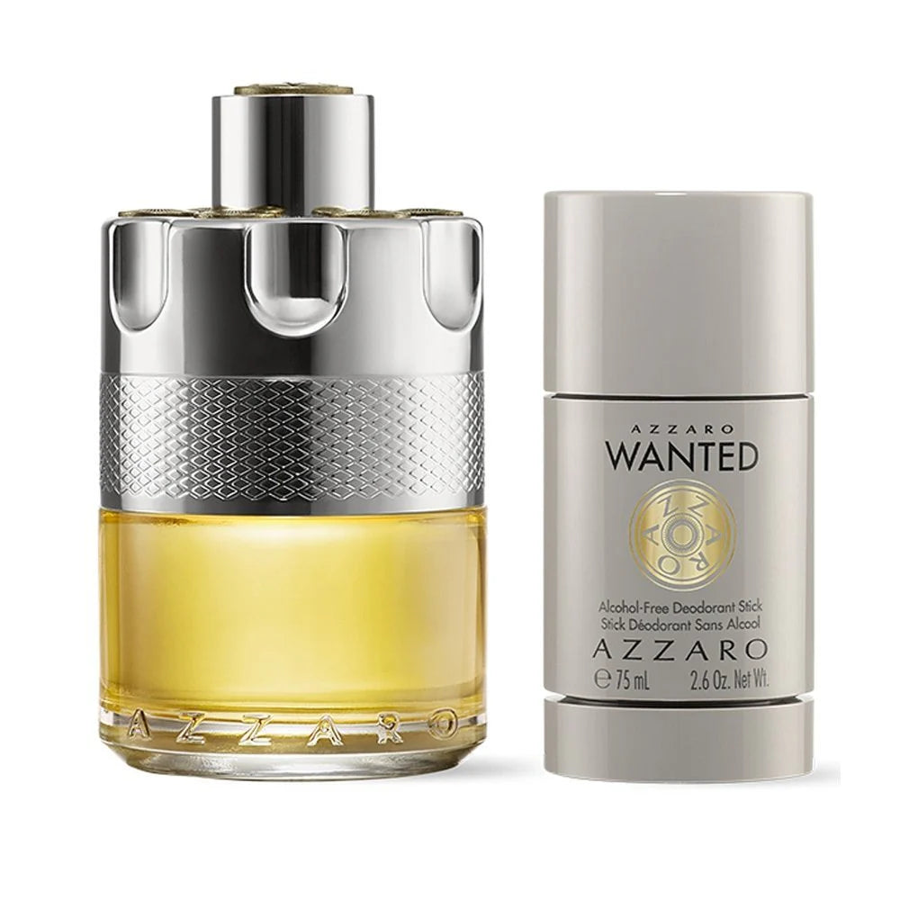 Azzaro Wanted Gift Set 100ml Eau De Toilette + 75ml Deodorant Stick
