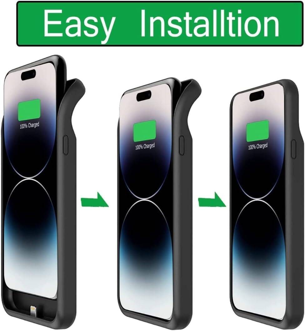 Battery Case for iPhone 14 Pro Max Rechargeable Portable Charging 6.7 inch