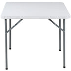 Iceberg IndestrucTable Classic Folding Table, Square, Platinum Granite, 34" L x 34" W x 29" H
