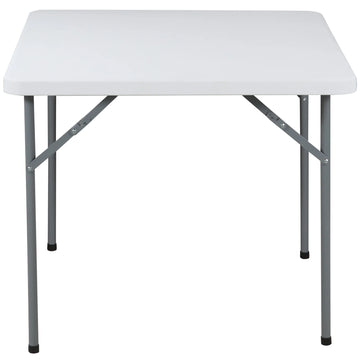 Iceberg IndestrucTable Classic Folding Table, Square, Platinum Granite, 34" L x 34" W x 29" H