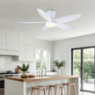 NEW/OPEN BOX 42 '' Low Profile Flush Mount  5-Blade, 6 Speeds Ceiling Fan with Lights/White