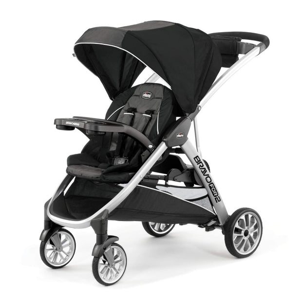 New Chicco Bravofor2 LE 2 Passenger Standing/Sitting Quick Fold Stroller/ BLACK