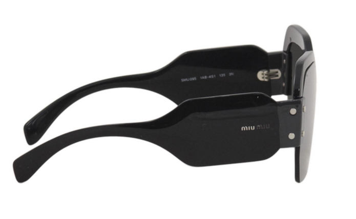 Miu Miu Women's SMU09S  1AB4S1 Black  Butterfly Sunglasses