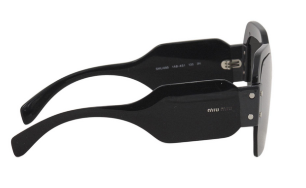 Miu Miu Women's SMU09S  1AB4S1 Black  Butterfly Sunglasses
