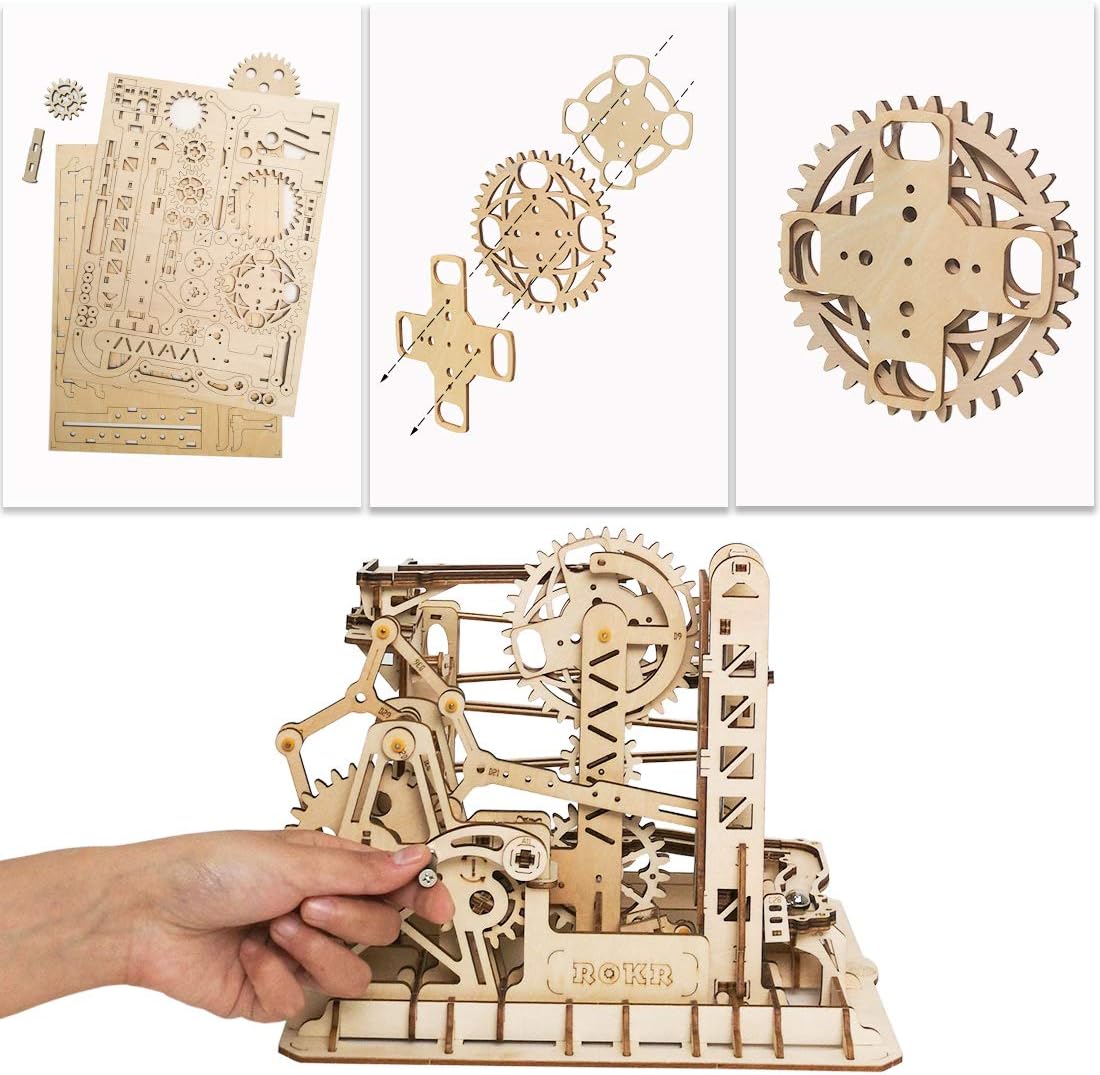 ROKR 3D Marble Run Assembly Wooden Puzzle Model Kit (LG503)