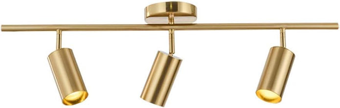 NEW/OPEN BOX BOKT Brushed Brass Gold 3-Lights LED Adjustable Track Lighting Kit