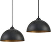 NEW/OPEN BOX Black Pendant Lights Kitchen Island 2 Pack, 11.8 inches Dome Pendant Light Fixtures