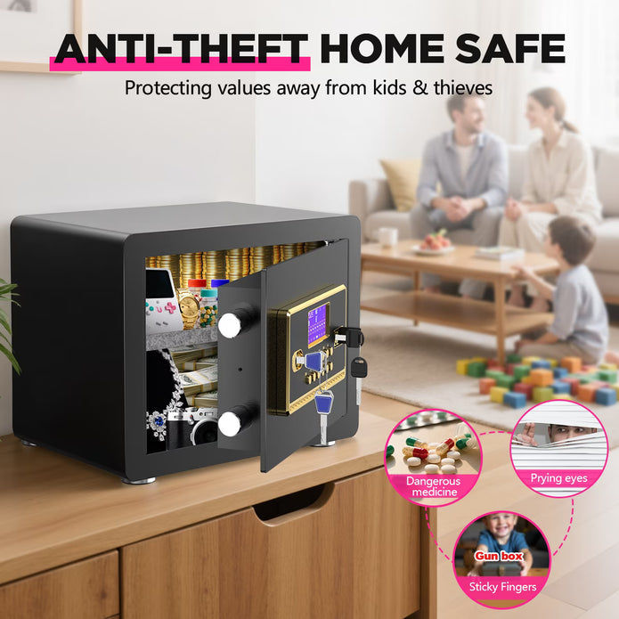 NEW 1.5 Cuft Home Security Safe Box with Digital Keypad - XX03