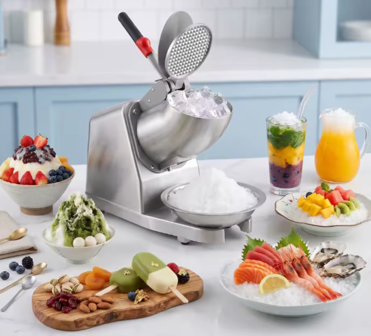 OPEN BOX YODHOSA Electric Ice Crusher 500W  Ice Machine 65-80KG