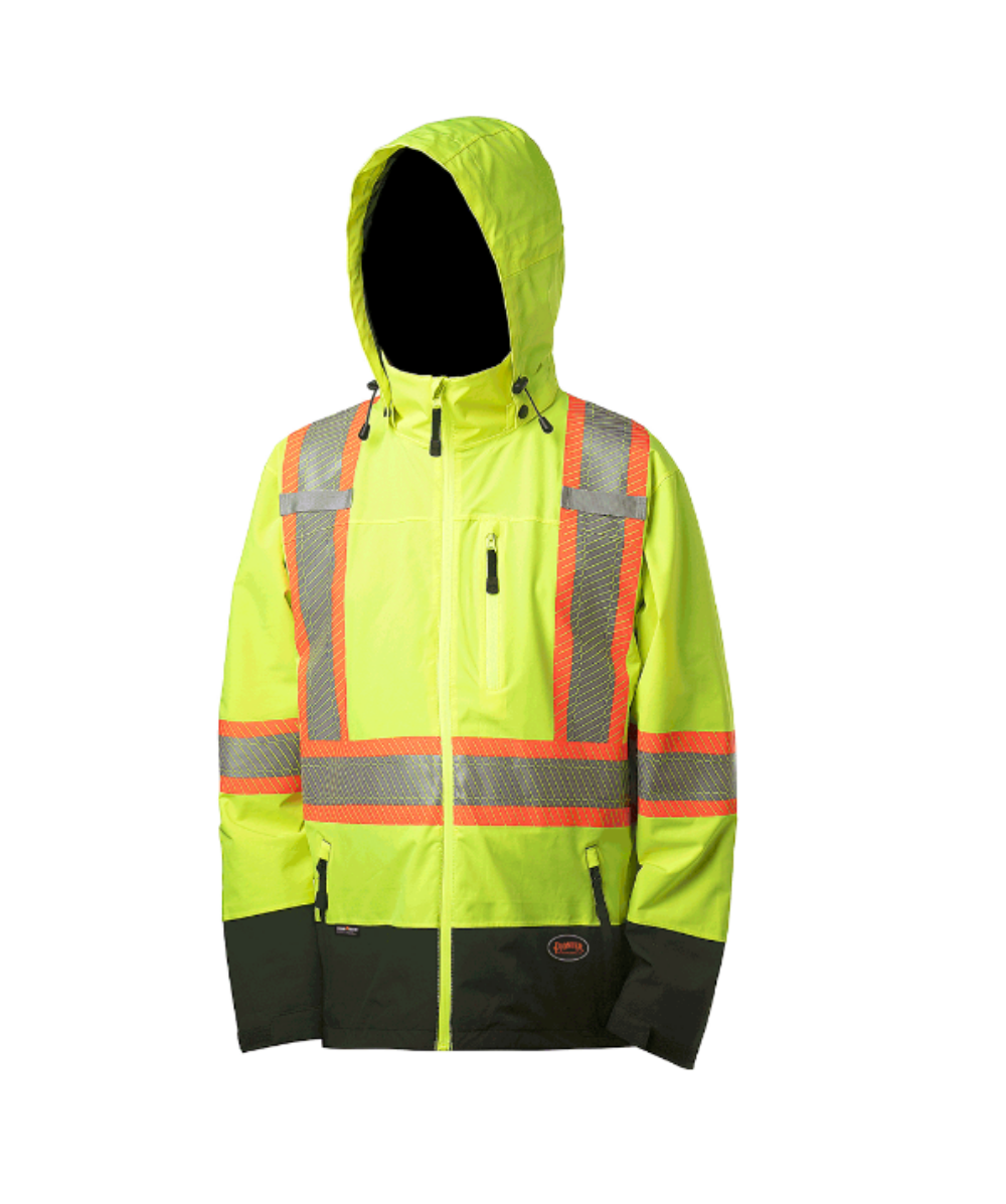 NEW Pioneer 5221 Softshell Waterproof/Breathable Premium Safety Jacket - Hi-Vis Yellow