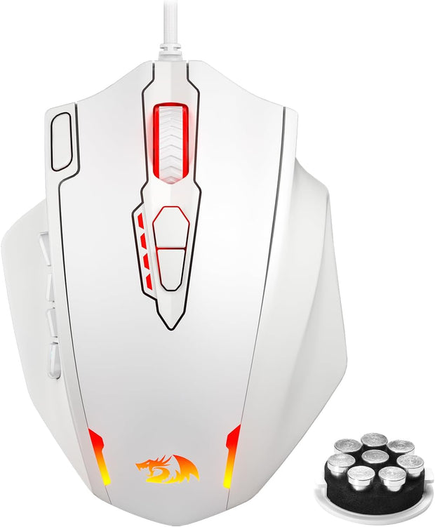 Redragon M908 Impact RGB LED MMO Mouse with Side Buttons Optical Wired Gaming Mouse