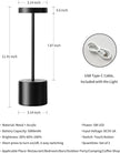 Cordless Table Lamps Rechargeable 2 Pack, 5000mAh Battery Operated LED Touch Lamps -Black /Gold