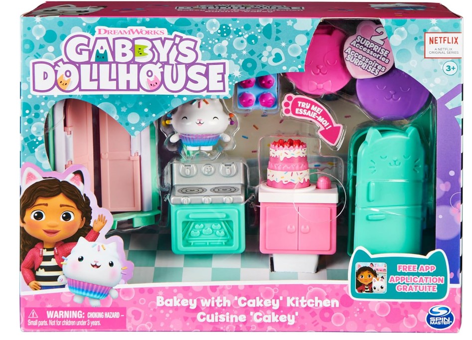 Gabby’s Dollhouse, Bakey with Cakey Kitchen with Figure and 3 Accessories