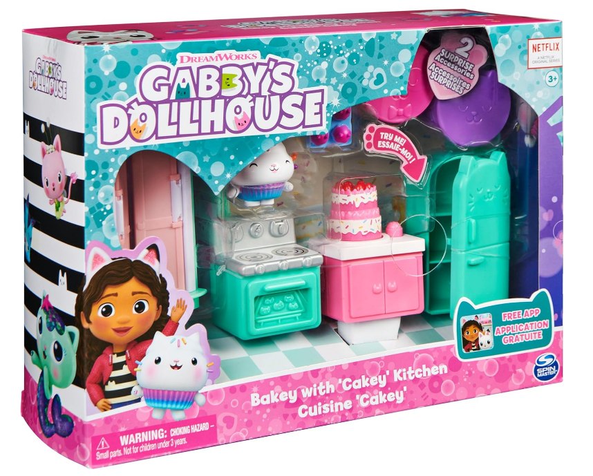 Gabby’s Dollhouse, Bakey with Cakey Kitchen with Figure and 3 Accessories