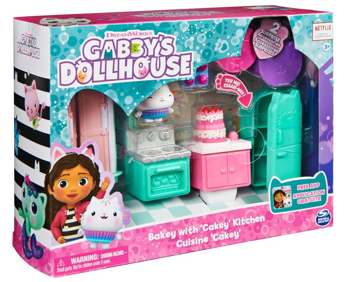 Gabby’s Dollhouse, Bakey with Cakey Kitchen with Figure and 3 Accessories