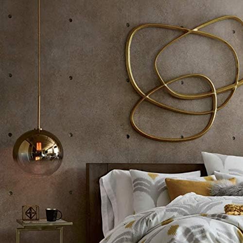 NEW/OPEN BOX H XD GLOBAL Gradient Gold Color Globe Glass Pendant Light ,Gold, 25cm