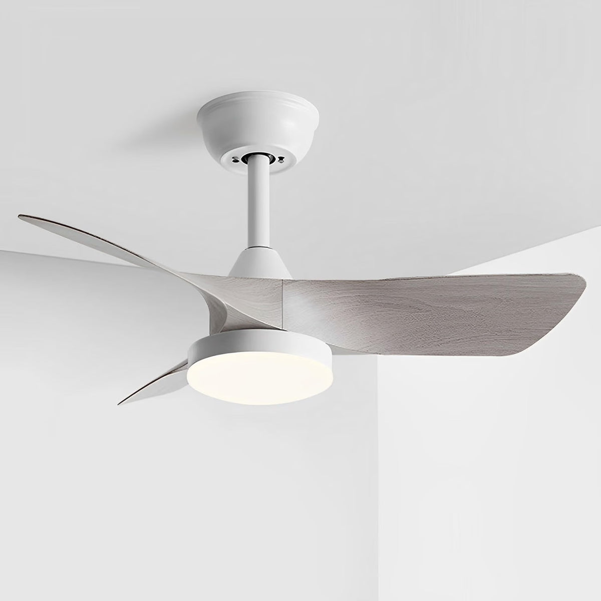NEW Indoor 30in Ceiling Fans with Lights and Remote 3 ABS Blades -CFL-006C3