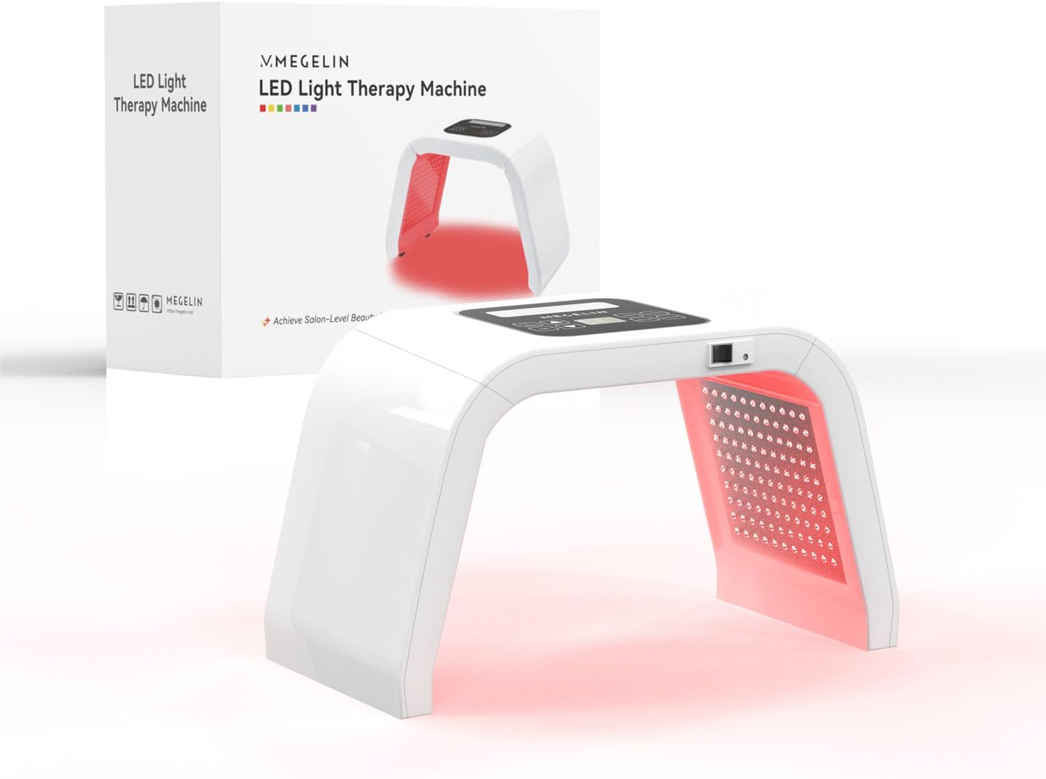 MEGELIN LED Light Therapy Device with 8 Colors ,XYO-2308,White