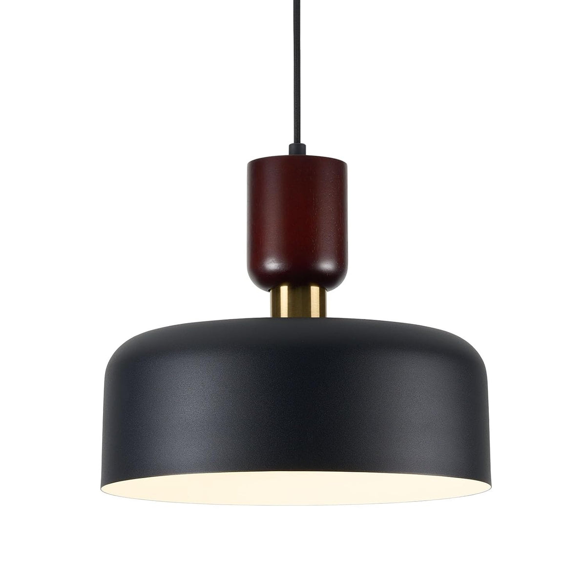NEW TeHenoo Modern Pendant Lights, Natural Wood and Brass Accent ,Black-2130P