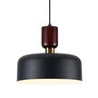 NEW TeHenoo Modern Pendant Lights, Natural Wood and Brass Accent ,Black-2130P
