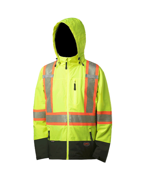 NEW Pioneer 5221 Softshell Waterproof/Breathable Premium Safety Jacket - Hi-Vis Yellow