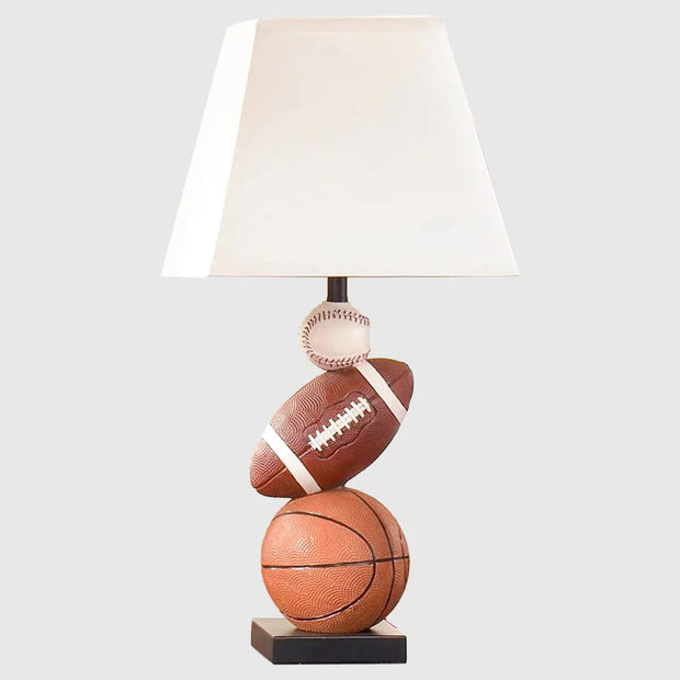 HERBESTBAY Kids Table Lamp, 14 Inch Sports Design, Football & Basketball, Includes LED Bulb