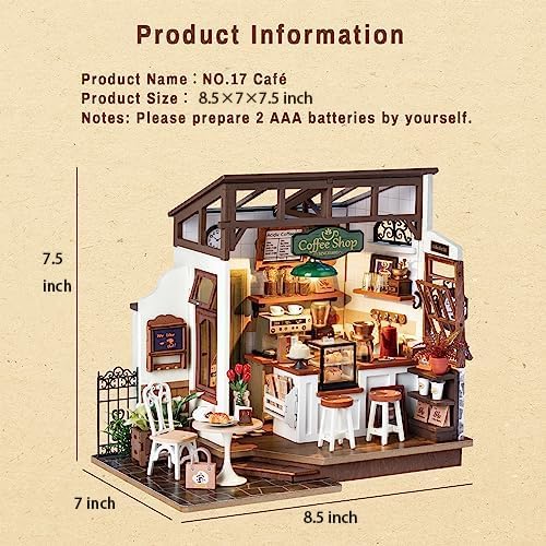 Rolife DIY Miniature House Kit Slow Life Cafe Coffee Shop DG162