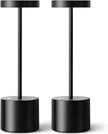 Cordless Table Lamps Rechargeable 2 Pack, 5000mAh Battery Operated LED Touch Lamps -Black /Gold
