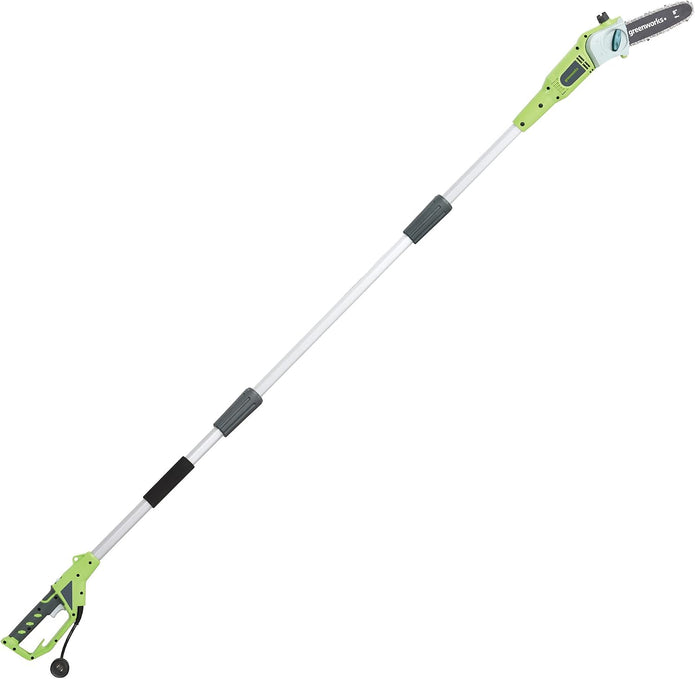 USED Greenworks 20192 8.5-Inch 6.5 Amp Electric Corded Pole Saw, Green