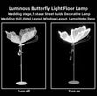 OPEN BOX Wedding Butterfly Decorations Set of 2, Led Butterfly Floor Lamp, White