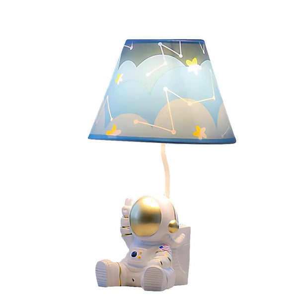 HERBESTBAY Kids Table Lamp, Golden Astronaut Lamp Design Bedside Table Lamp, 13 Inch