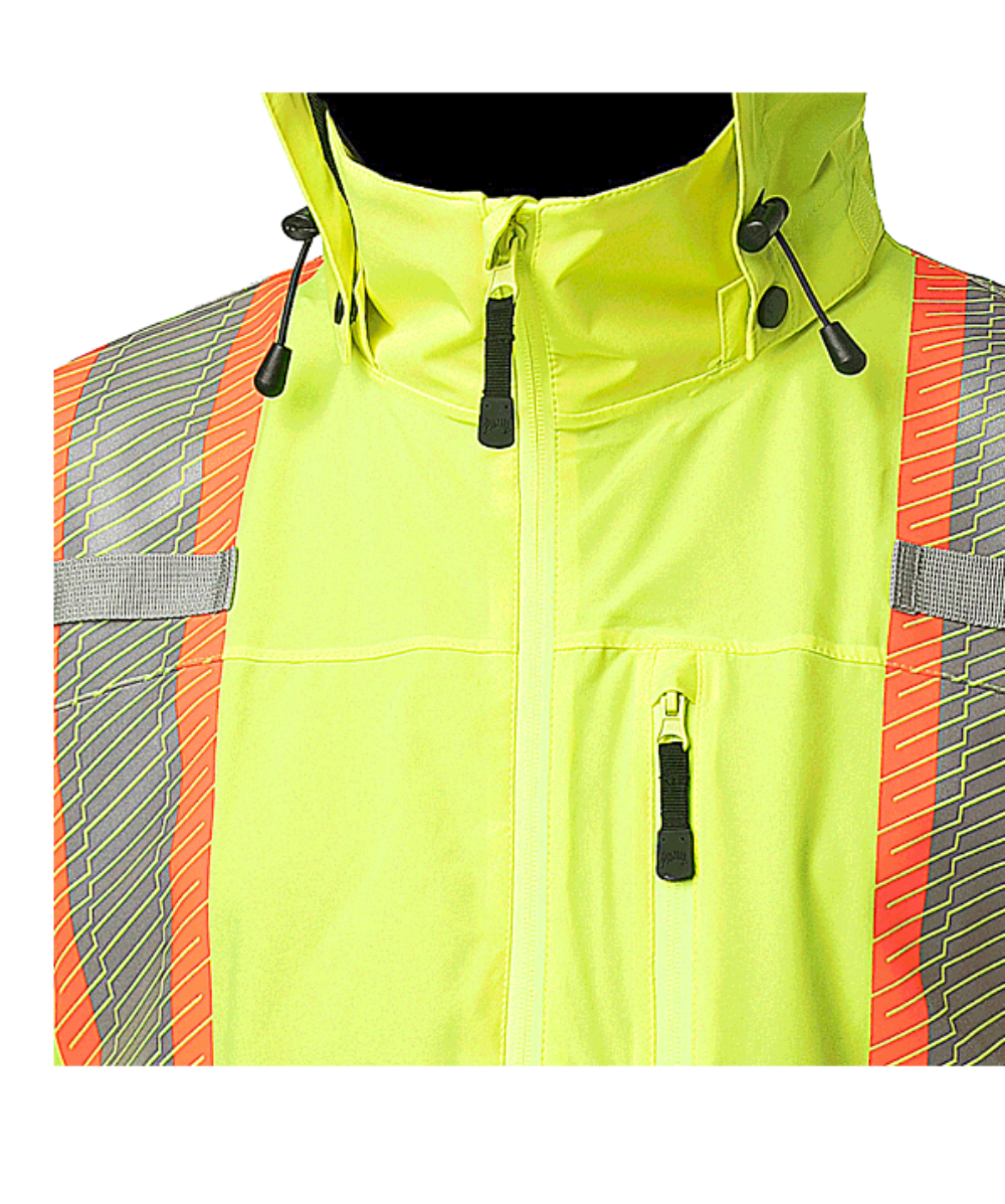 NEW Pioneer 5221 Softshell Waterproof/Breathable Premium Safety Jacket - Hi-Vis Yellow