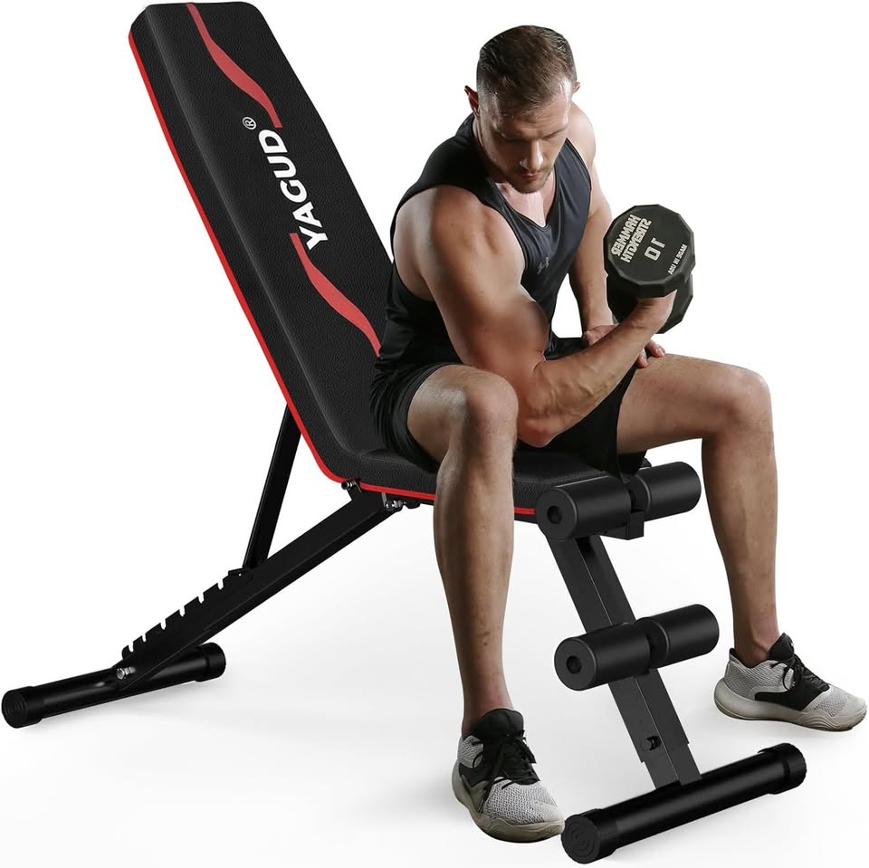 Yagud Weight Bench, Adjustable Workout Benches for Home Gym Dumbbell Exercise