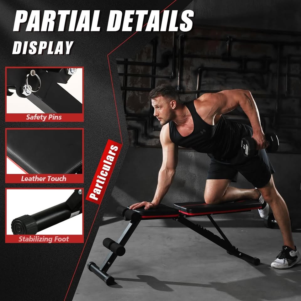 Yagud Weight Bench, Adjustable Workout Benches for Home Gym Dumbbell Exercise