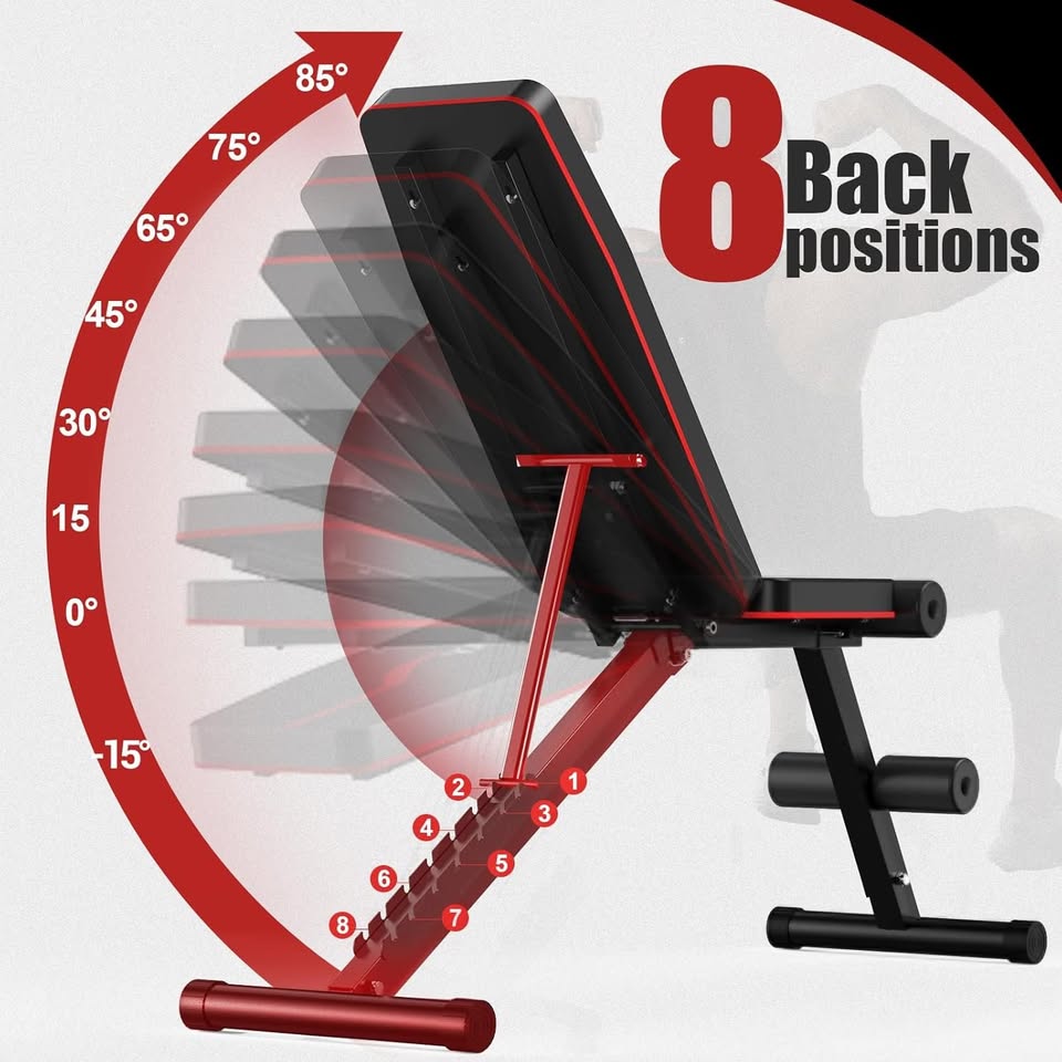 Yagud Weight Bench, Adjustable Workout Benches for Home Gym Dumbbell Exercise
