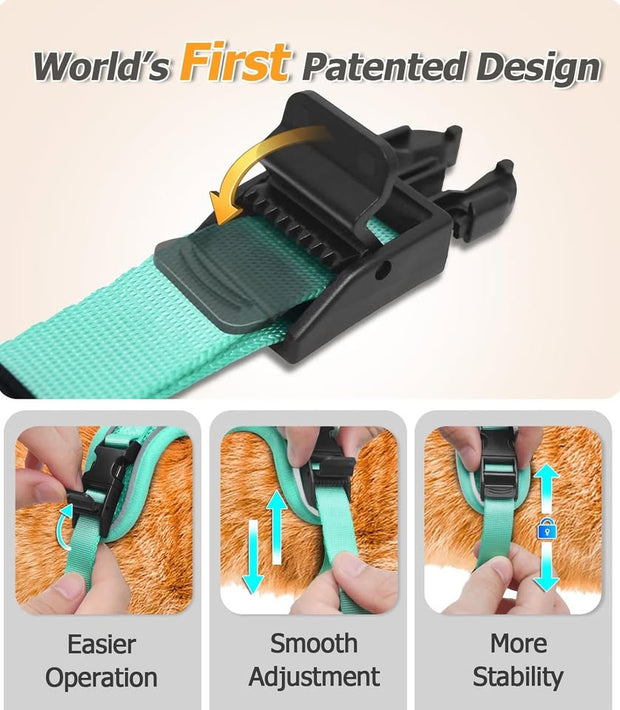 Halypet Cat Harness and Leash Set Cat Harness for Walking, Adjustable Breathable Travel .S Green
