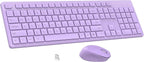 LeadsaiL Purple Wireless Keyboard and Mouse Combo