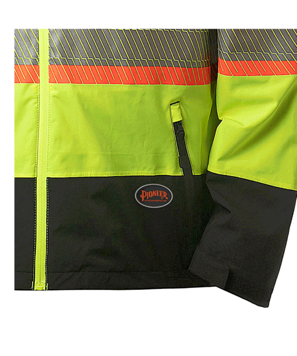 NEW Pioneer 5221 Softshell Waterproof/Breathable Premium Safety Jacket - Hi-Vis Yellow