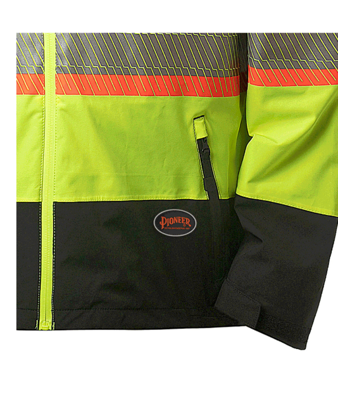 NEW Pioneer 5221 Softshell Waterproof/Breathable Premium Safety Jacket - Hi-Vis Yellow