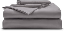 Miracle Luxe Soft Cotton Bed Sheet Set, 4-Piece Silver-Infused Cooling Fabric - Queen Size, Stone